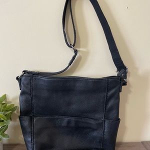 The Sak black leather crossbody bag